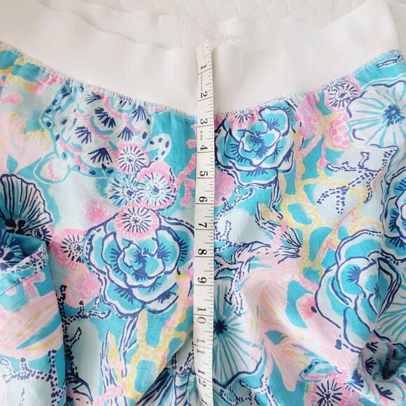 NWT Lilly Pulitzer Bali Blue Once Upon A Tide Linen Palazzo Pants Size XL - Picture 9 of 16